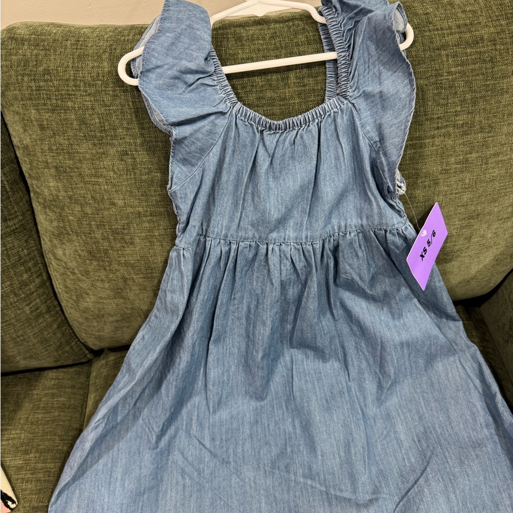 Roxy Girls' Light Blue Chambray Dress